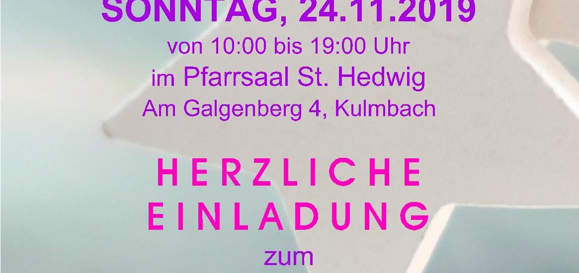 Adventsbasar 24.11.2019 St. Hedwig Kulmbach
