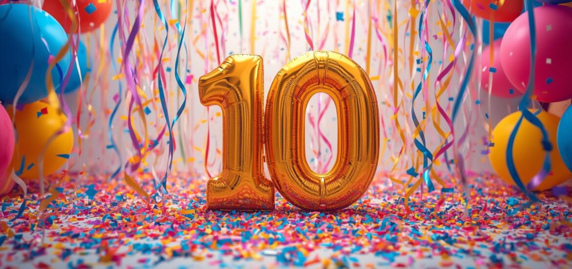 10 Jahre - generiert per Canva
