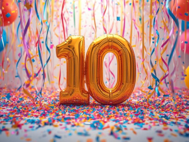 10 Jahre - generiert per Canva