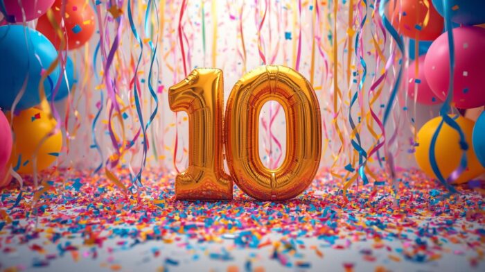 10 Jahre - generiert per Canva